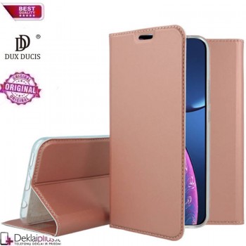 Dux Ducis dirbtinės odos viršelis - rausvas (telefonui Apple Iphone 13 Pro)